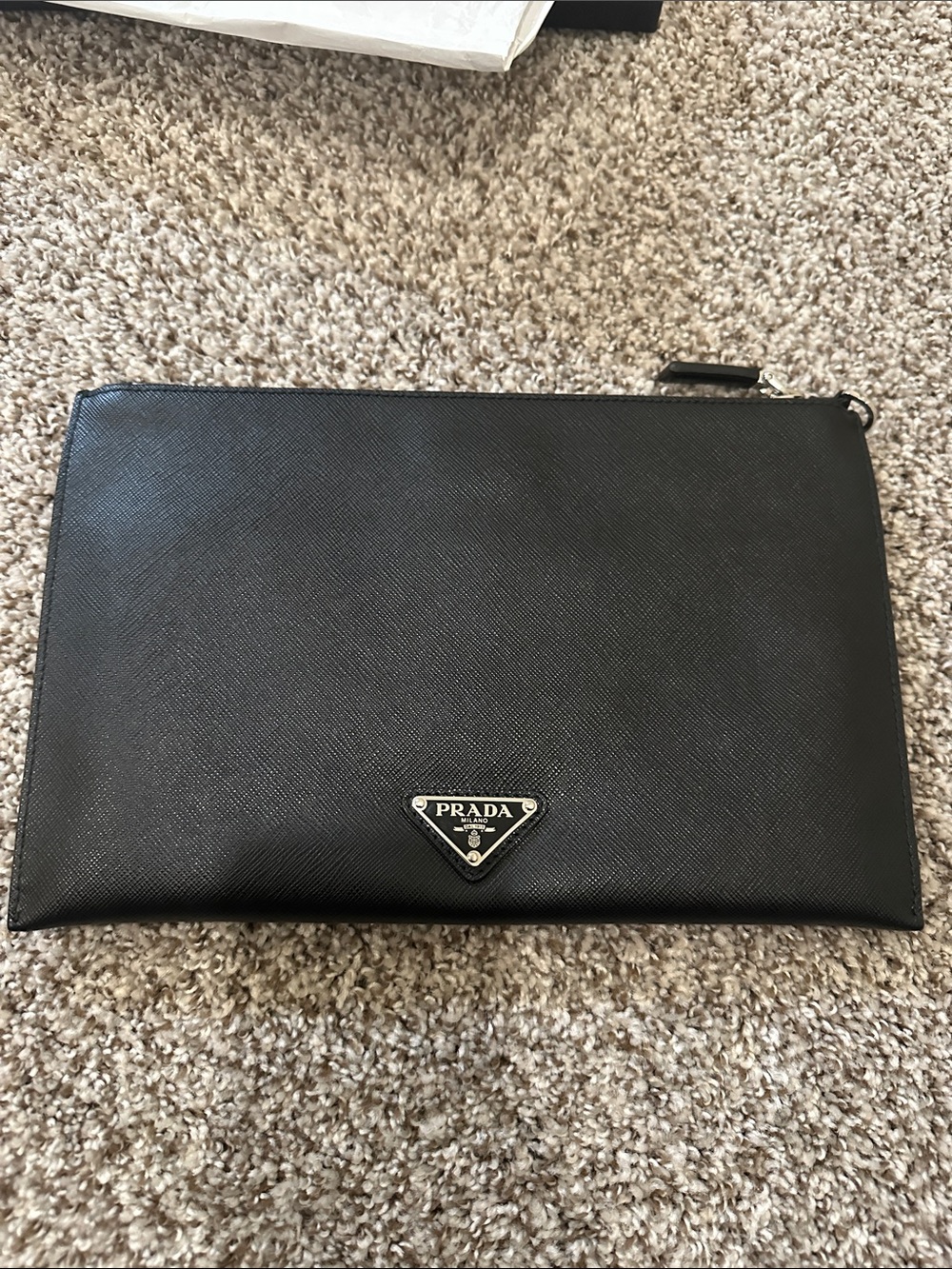 PRADA Saffiano Leather Clutch with Box; EUC - Picture 14 of 16
